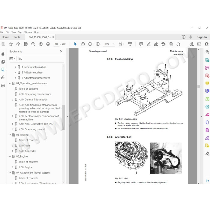 Liebherr Mining Excavator R9350 R9350E service & repair manual