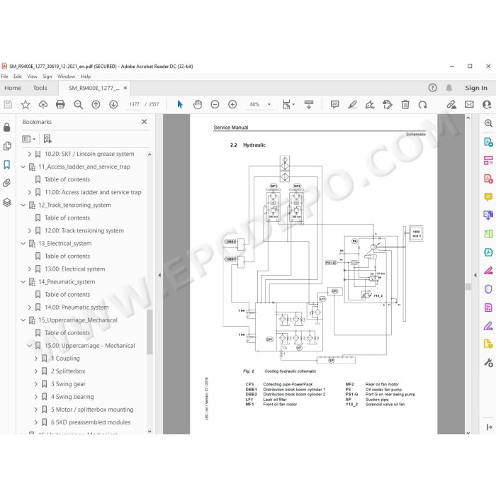 Liebherr Mining Excavator R9400 R9400E service & repair manual