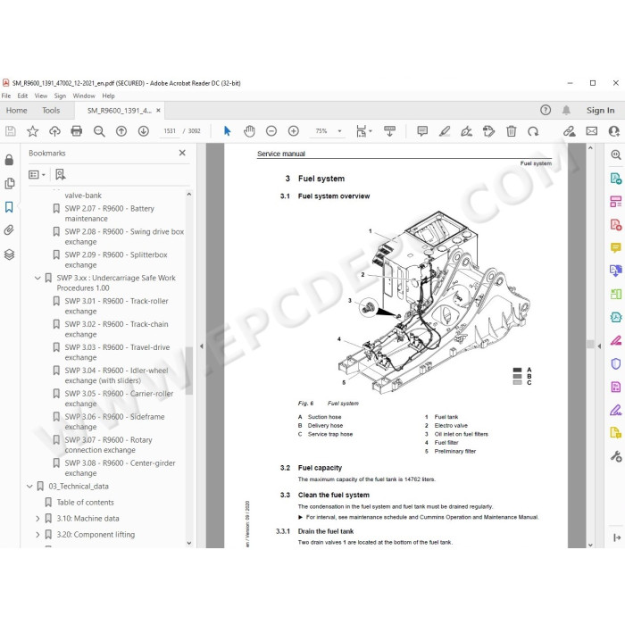 Liebherr Mining Excavator R9600 service & repair manual