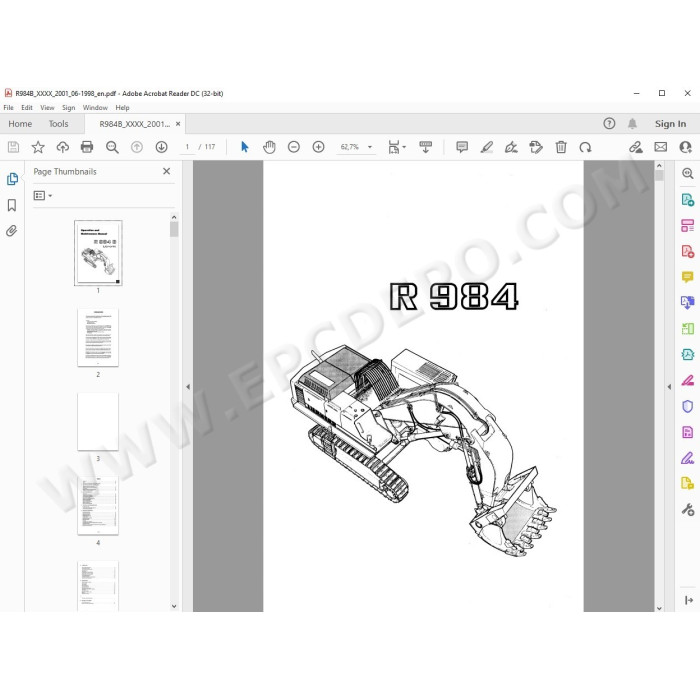 Liebherr Mining Excavator R974 R984 service & repair manual
