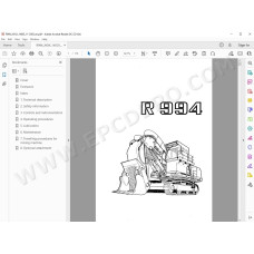 Liebherr Mining Excavator R994 service & repair manual