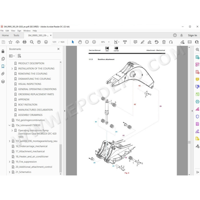 Liebherr Mining Excavator R995 Litronic service & repair manual