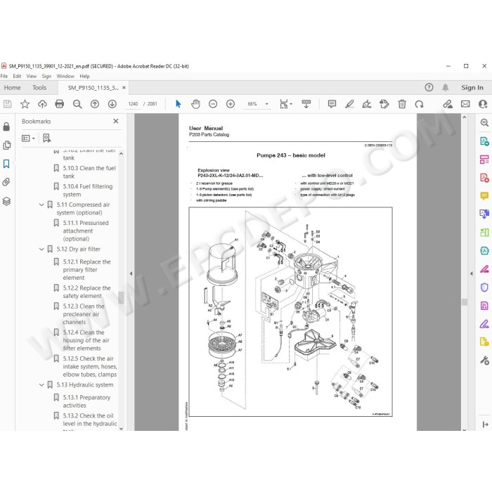 Liebherr Mining Pontoon Excavator P9150 service & repair manual