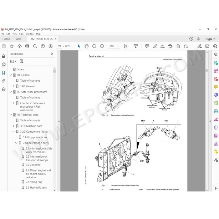 Liebherr Mining Pontoon Excavator P9250 P9250E service & repair manual