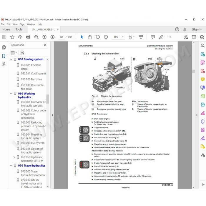 Liebherr Material Handling Excavator LH18 M Generation 6 service manual