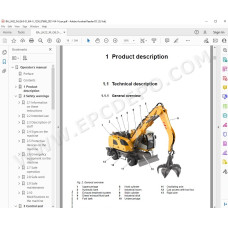 Liebherr Material Handling Excavator LH22 LH24 LH26 LH30 LH35 Generation 6 / Tier 4 service manual