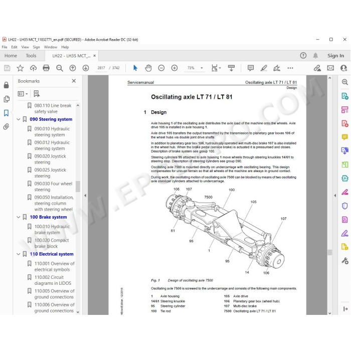 Liebherr Material Handling Excavator LH22 LH24 LH26 LH30 LH35 Generation 6 / Tier 4 service manual