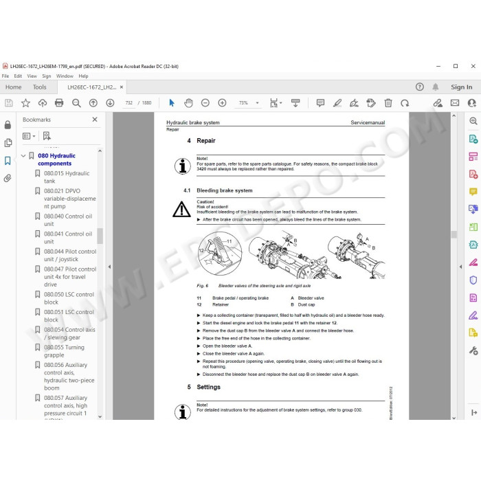 Liebherr Material Handling Excavator LH26 EC / EM Generation 6 service manual