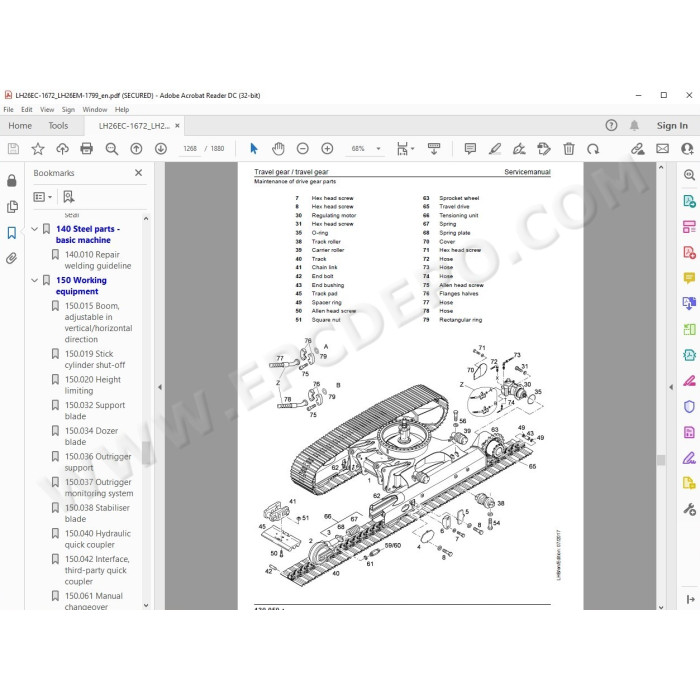 Liebherr Material Handling Excavator LH26 EC / EM Generation 6 service manual
