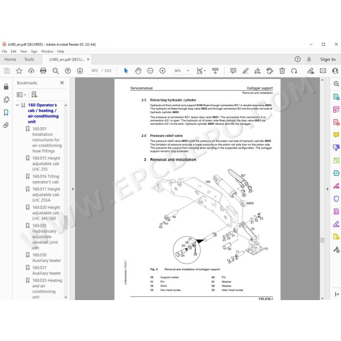 Liebherr Material Handling Excavator LH80 M / C Generation 6 / Tier 4 service manual