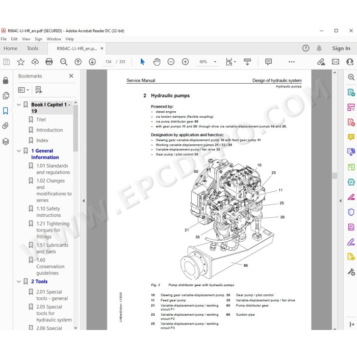 Liebherr Material Handling Excavator R984C Litronic Tier 3 service manual