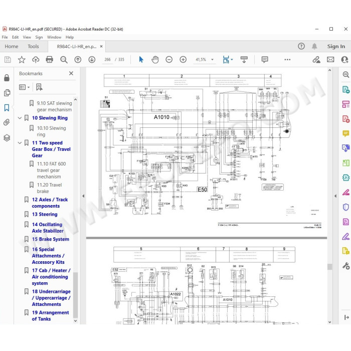 Liebherr Material Handling Excavator R984C Litronic Tier 3 service manual