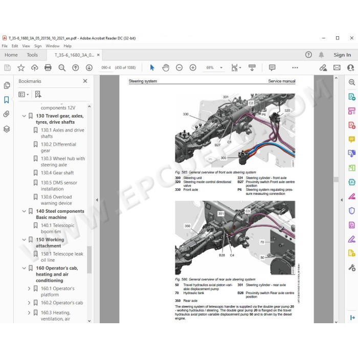 Liebherr Telescopic Handler T35-6 Generation 4 service & repair manual
