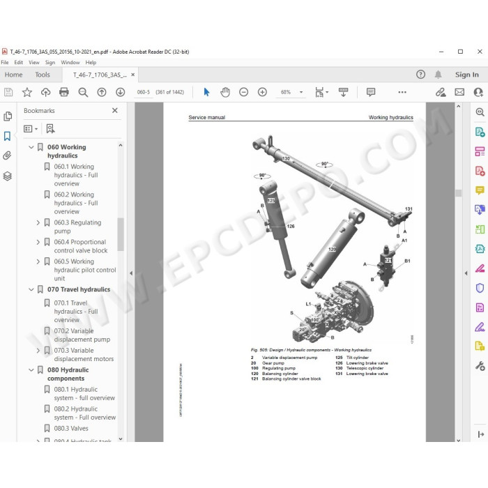 Liebherr Telescopic Handler T46-7 Generation 4 service & repair manual