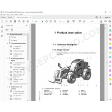 Liebherr Telescopic Handler T60-9 Generation 4 service & repair manual