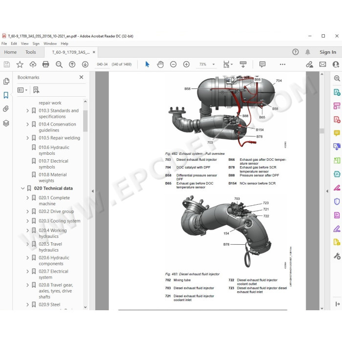 Liebherr Telescopic Handler T60-9 Generation 4 service & repair manual