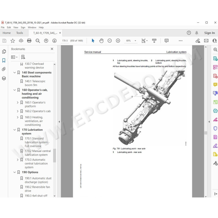 Liebherr Telescopic Handler T60-9 Generation 4 service & repair manual