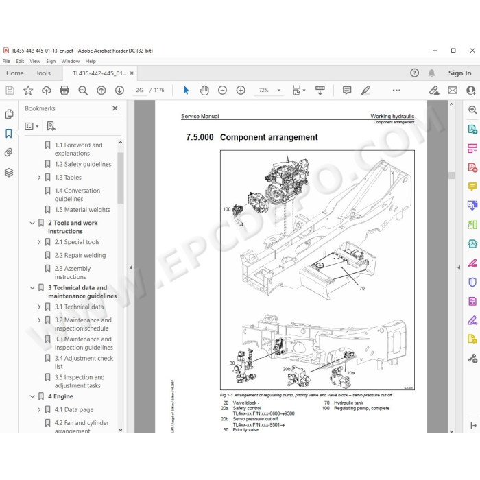Liebherr Telescopic Handler TL435-10 TL445-10 TL435-13 TL442-13 Litronic Series 4 Tier 3 service manual