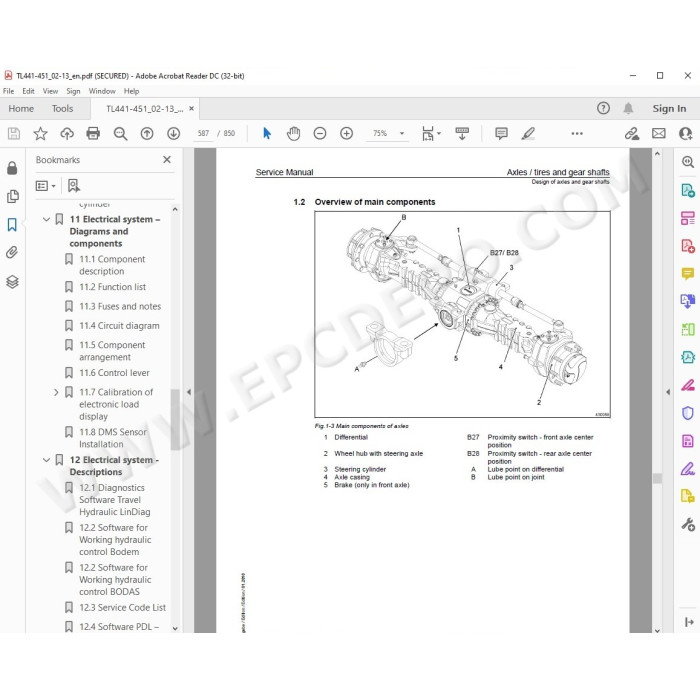 Liebherr Telescopic Handler TL441-10 TL451-10 TL441-13 TL451-13 Litronic Series 4 Tier 3 service manual