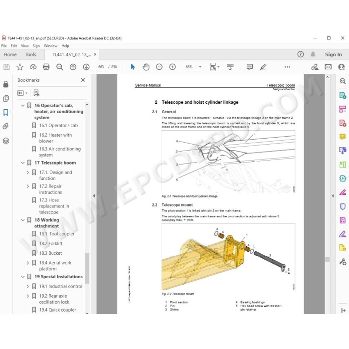 Liebherr Telescopic Handler TL441-10 TL451-10 TL441-13 TL451-13 Litronic Series 4 Tier 3 service manual