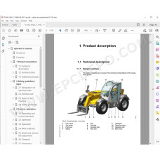 Liebherr Telescopic Handler TL436-7 Tier 4 service & repair manual