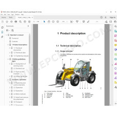 Liebherr Telescopic Handler TL441-7 Tier 4 service & repair manual