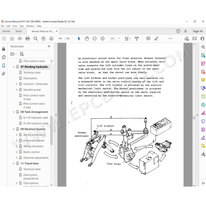 Liebherr Crawler Loader LR611 LR621 LR631 LR641 Generation 1 service manual