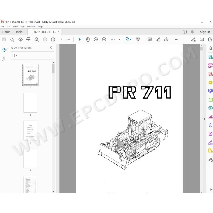 Liebherr Crawler Dozer PR711 PR721 PR731 PR741 PR751 service & repair manual