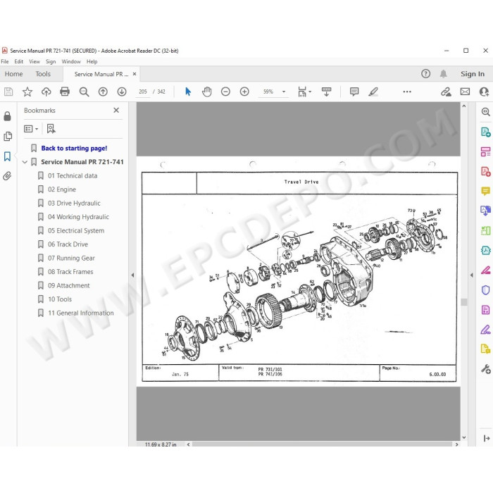 Liebherr Crawler Dozer PR711 PR721 PR731 PR741 PR751 service & repair manual