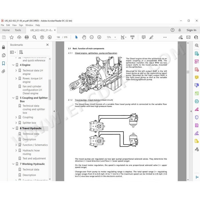Liebherr Crawler Loader LR622 LR632 Litronic Series 2 service & repair manual