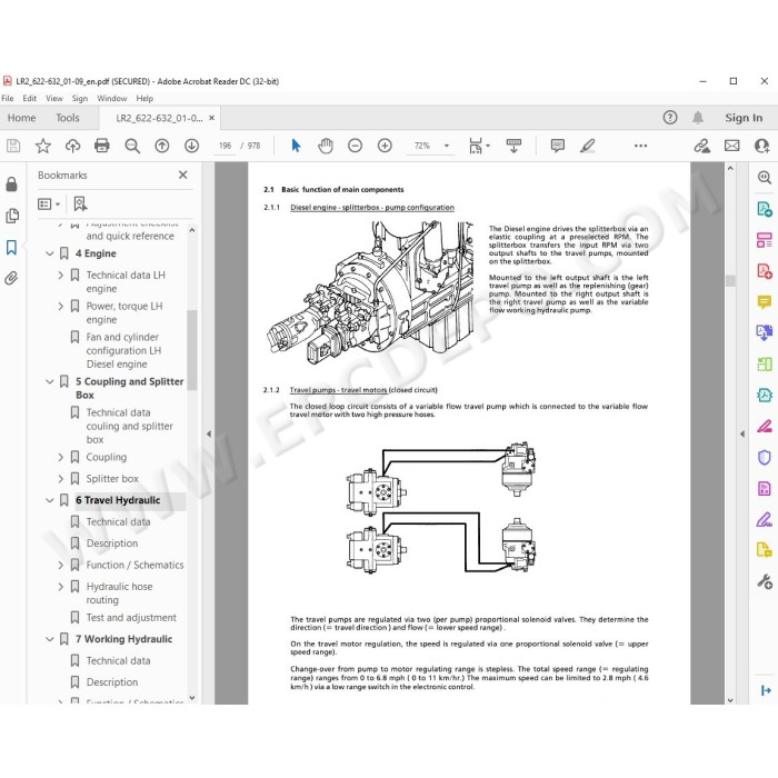 Liebherr Crawler Loader LR622 LR632 Litronic Series 2 service & repair manual