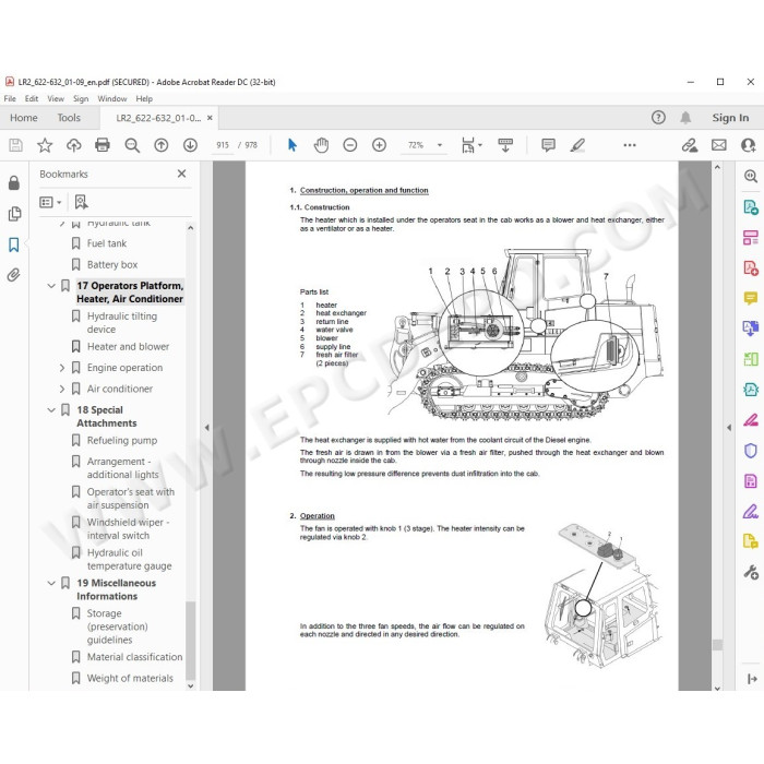 Liebherr Crawler Loader LR622 LR632 Litronic Series 2 service & repair manual