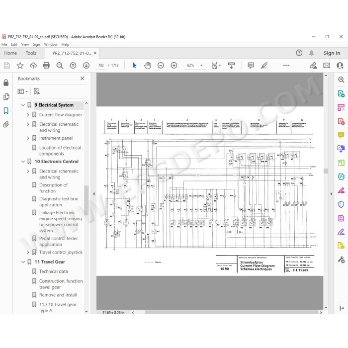Liebherr Crawler Dozer PR712 PR722 PR732 PR742 PR752 Litronic Series 2 service manual