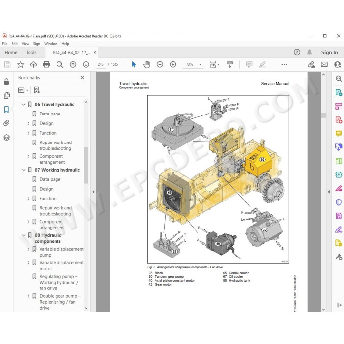 Liebherr Pipe Layer RL44 RL54 RL64 Litronic Series 4 service & repair manual