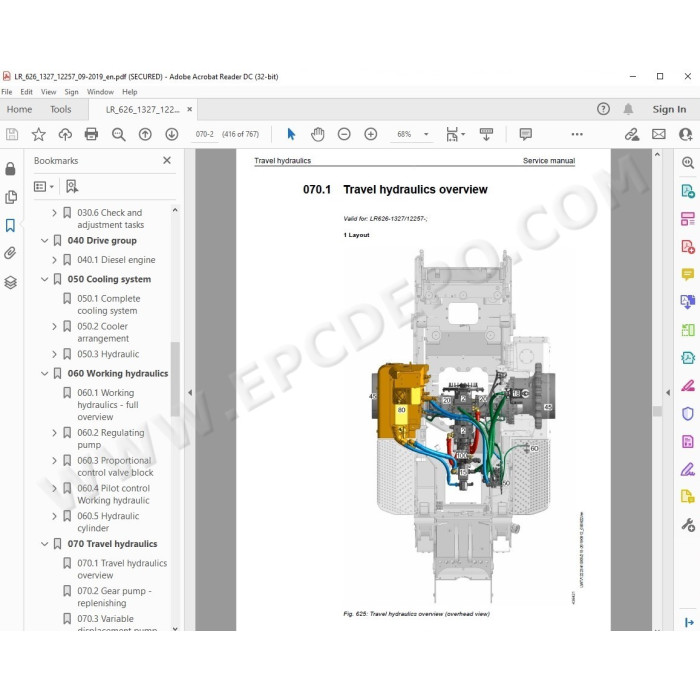 Liebherr Crawler Loader LR626 Generation 6 service & repair manual
