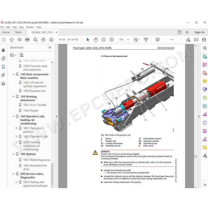 Liebherr Crawler Loader LR626 Generation 6 service & repair manual