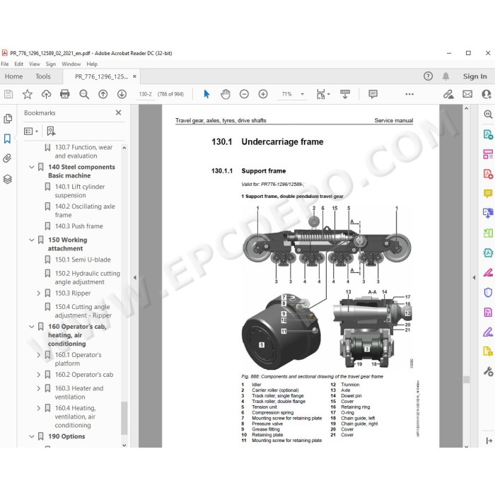 Liebherr Crawler Dozer PR776 Generation 6 service & repair manual