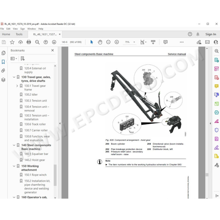 Liebherr Pipe Layer RL46 Generation 6 service & repair manual