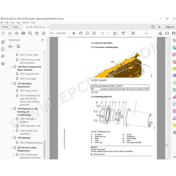 Liebherr Pipe Layer RL56 Generation 6 service & repair manual