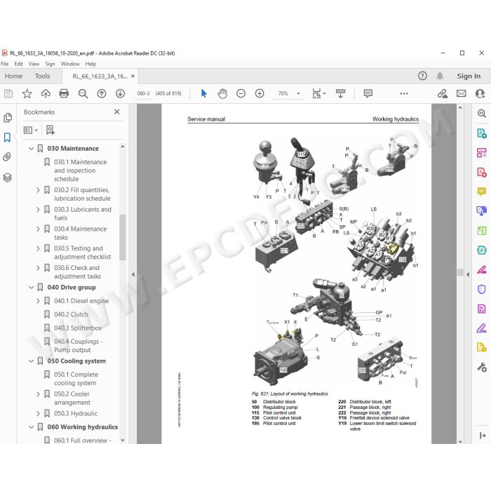 Liebherr Pipe Layer RL66 Generation 6 service & repair manual
