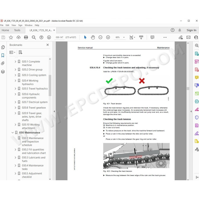 Liebherr Crawler Loader LR636 Generation 8 service & repair manual