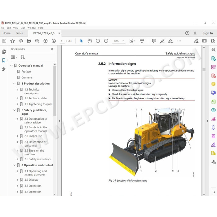 Liebherr Crawler Dozer PR726 Generation 8 service & repair manual