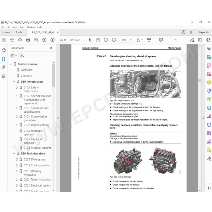 Liebherr Crawler Dozer PR726 Generation 8 service & repair manual