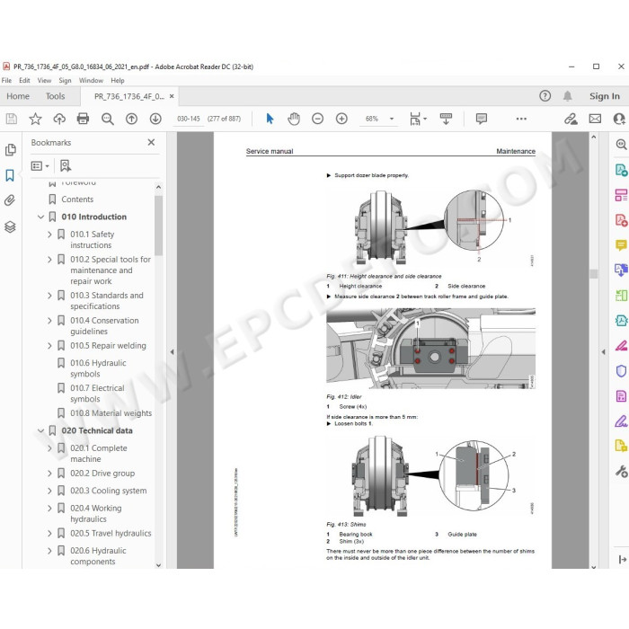 Liebherr Crawler Dozer PR736 Generation 8 service & repair manual