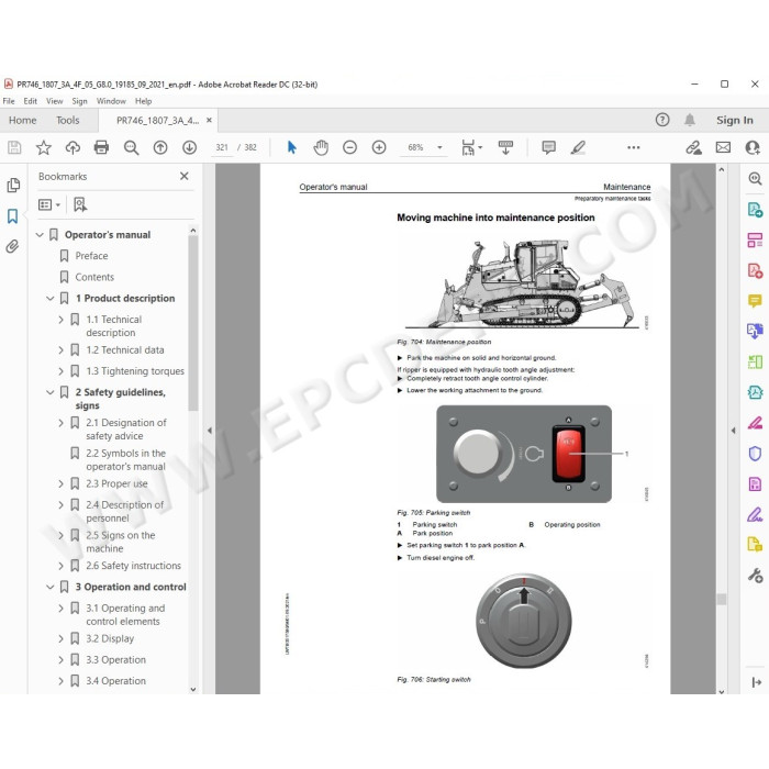 Liebherr Crawler Dozer PR746 Generation 8 service & repair manual