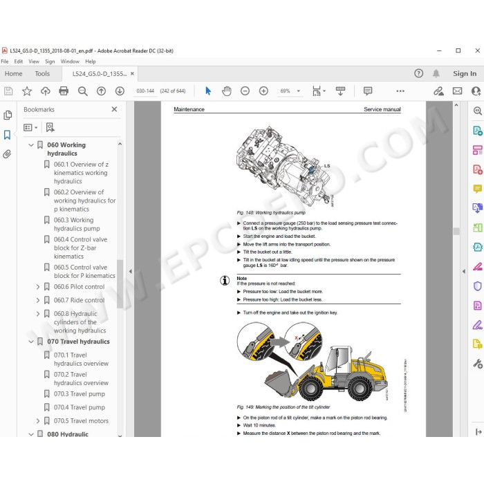 Liebherr Wheel Loader L524 Generation 5 service & repair manual