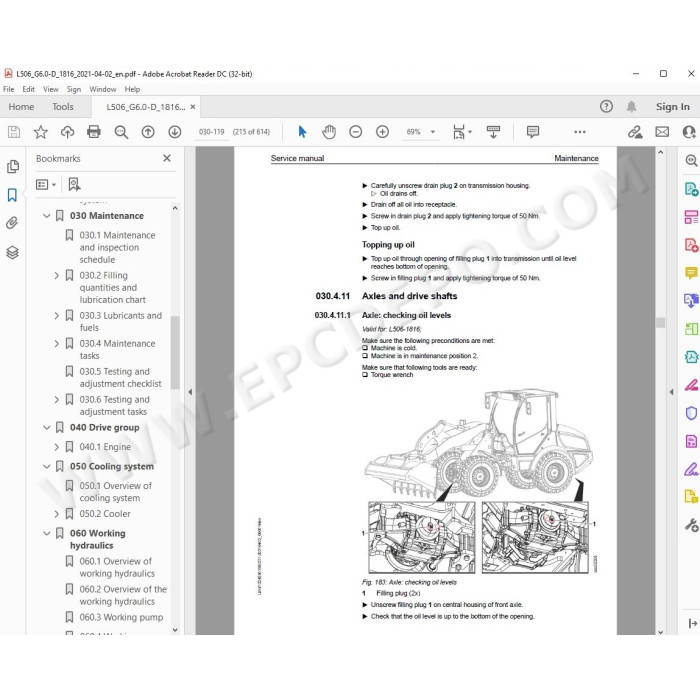 Liebherr Wheel Loader L506 Generation 6 service & repair manual