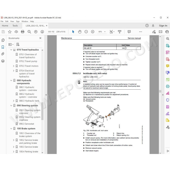 Liebherr Wheel Loader L506 Generation 6 service & repair manual