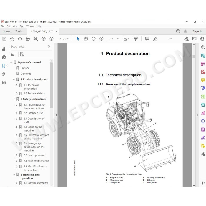 Liebherr Wheel Loader L508 Generation 6 service & repair manual