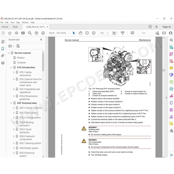 Liebherr Wheel Loader L508 Generation 6 service & repair manual